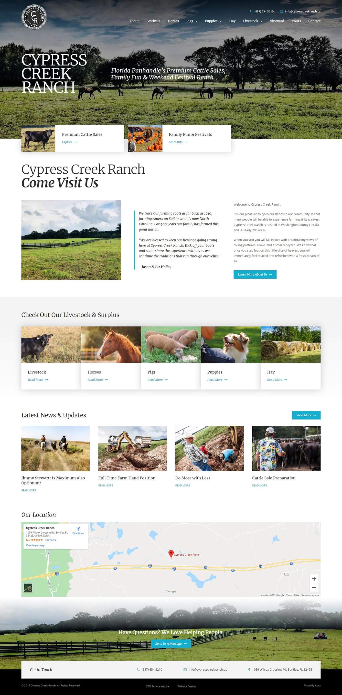 Ranch website design